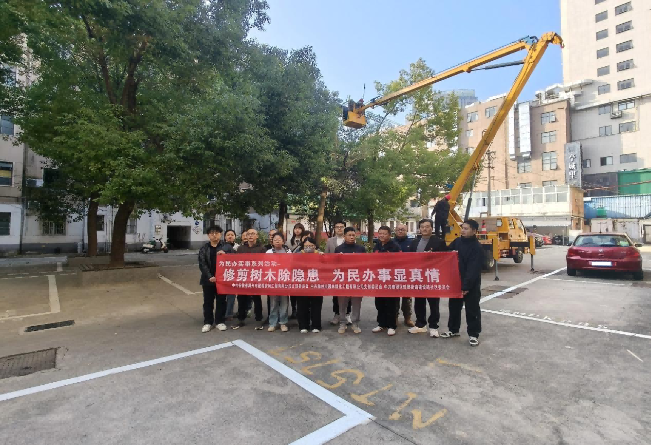 ?建安公司党支部联合绿化公司党支部开展“修剪树木除隐患，，，，，，为民服务显真情”主题党日活动